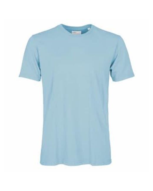 COLORFUL STANDARD Blue Classic Organic T-shirt Seaside / M for men