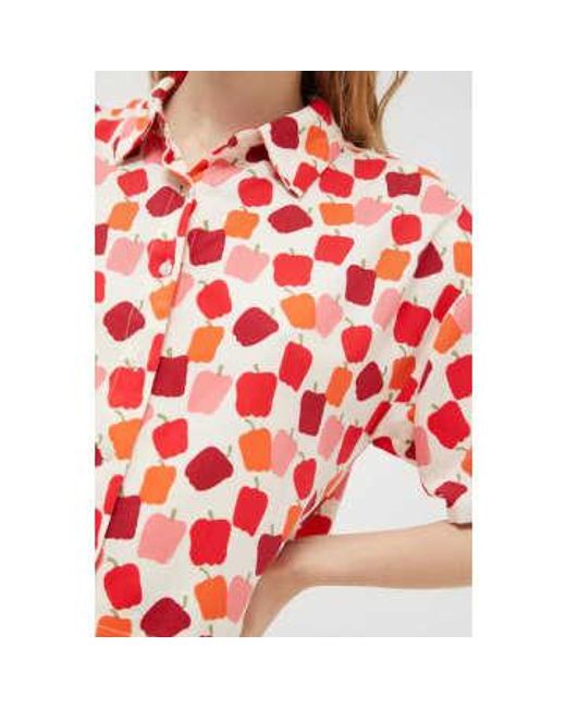 Compañía Fantástica Red | Pepper Print Shirt Multi Xs