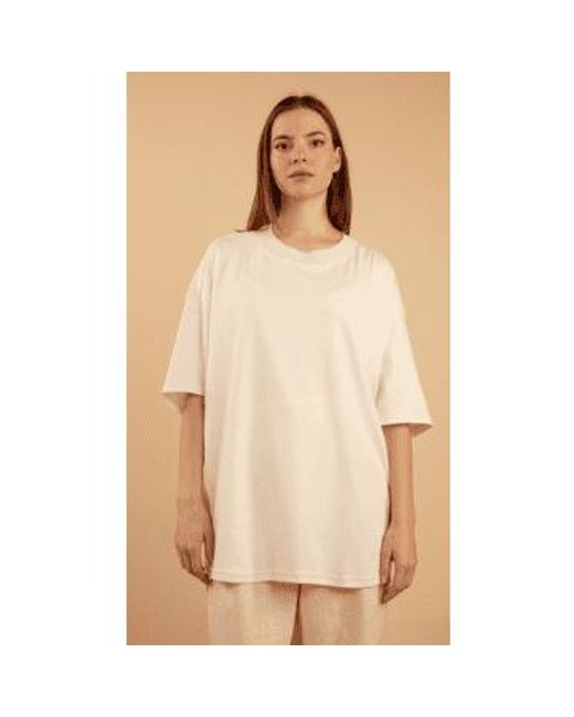 Lora Gene Natural Organic Cotton T-shirt With Knitted Collar By S