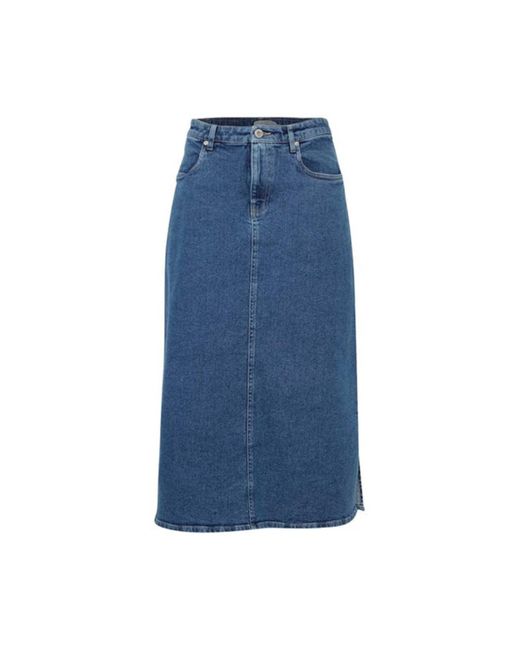 Ichi Blue Coletta Denim Skirt