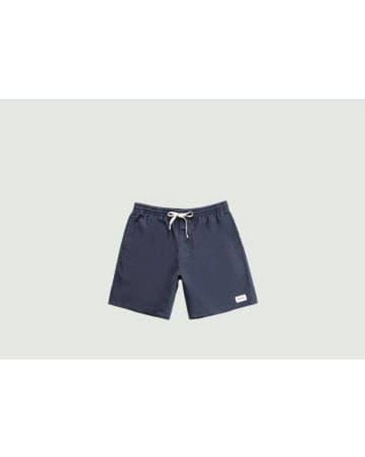 Pantalones cortos playa lino clásicos Rhythm de color Blue