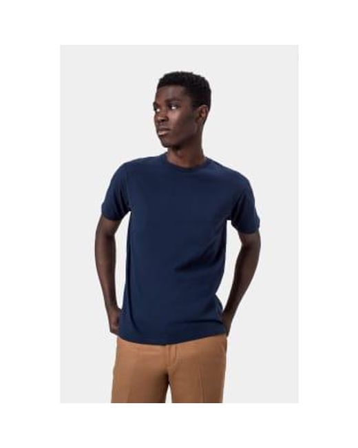 COLORFUL STANDARD Verblasste graue bio -baumwoll -t -shirt in Blue für Herren