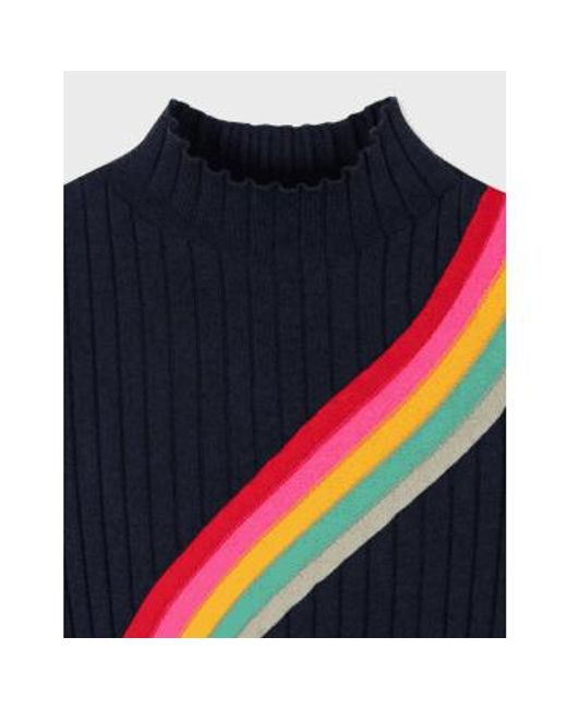 Rainbow Swirl Knitted Dress di Paul Smith in Blue