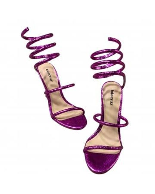 Lola Cruz Purple 'priya' Sandal 36