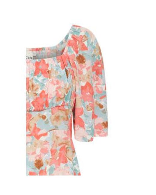 Ichi Pink Sanora Short Dress-multi Flower-20121263