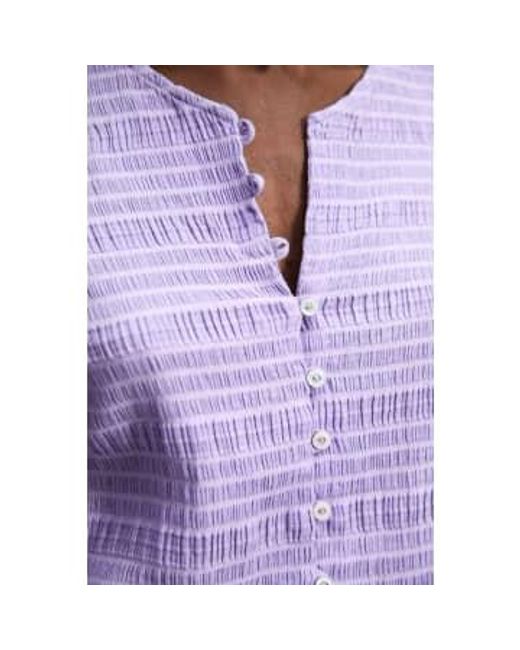 Lilac Jali Flared Shirt di Rita Row in Purple