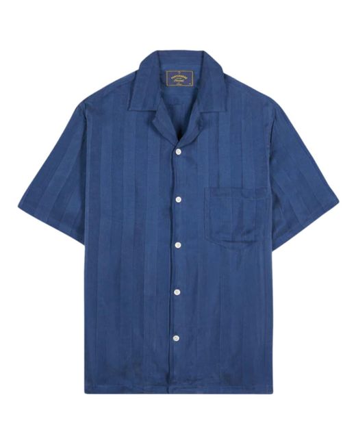 Portuguese Flannel Cupro Blue Shirt for men