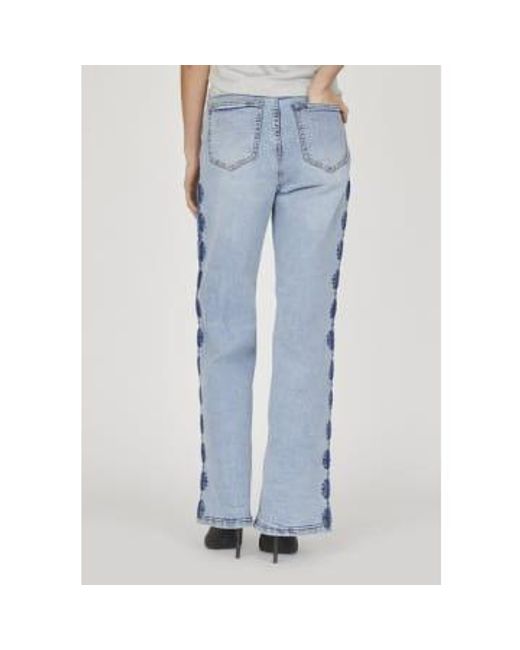 Sisters Point Blue Owi Wide Leg Jeans Light S