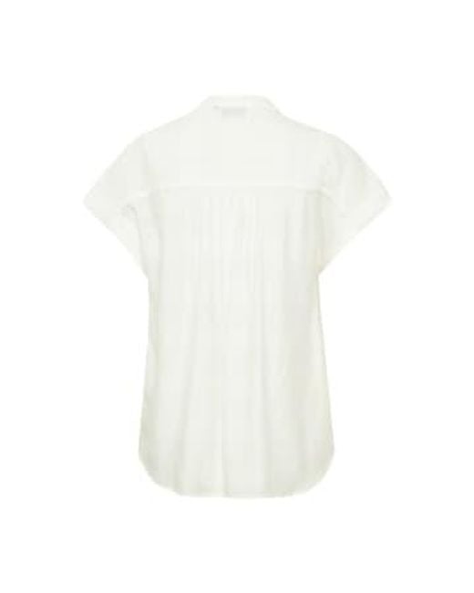Tiianos blusa en la falta en blanco Fransa de color White