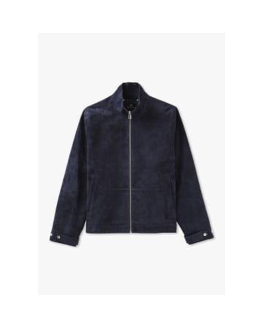 Paul Smith Blue S Suede Bomber Jacket for men