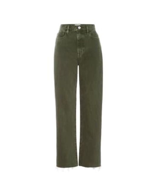 FRAME Green Le Jane Crop Stoned Fatigue Khaki Jeans 24