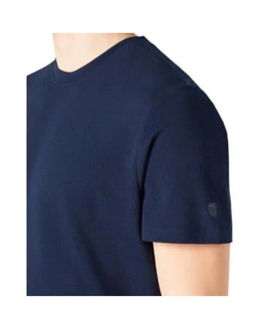 Remus Uomo Blue Textured T-shirt for men
