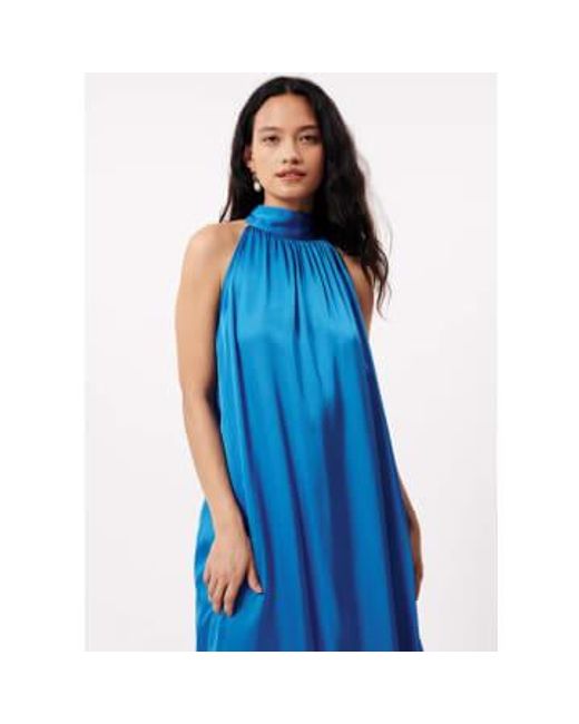 FRNCH Blue Auberya Halter Dress Cobalt / L