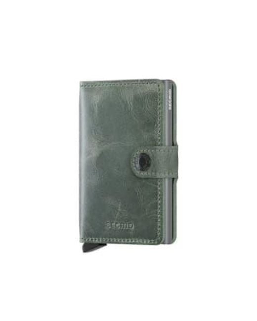 Mini Wallet Vintage Sage di Secrid in Green da Uomo