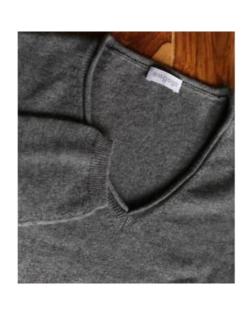 Cashmere pullover v escote Engage de hombre de color Gray