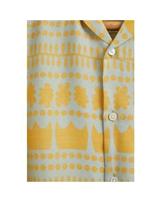 Camisa amarilla l barça Portuguese Flannel de hombre de color Yellow