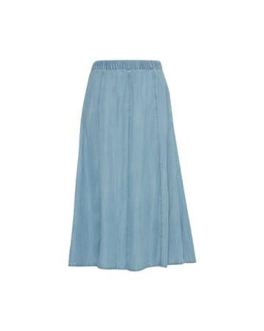Long falda 3 en mezclilla azul claro B.Young de color Blue