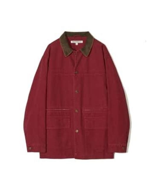 PARTIMENTO Red Western Chore Jacket In Medium for men