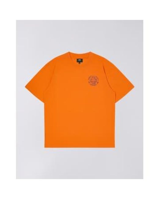 Edwin Orange Music Channel T-shirt Tiger Medium for men