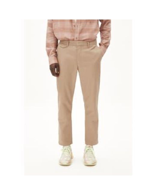 Alvaaro Cinnamon Dust Linen Trousers di ARMEDANGELS in Brown da Uomo