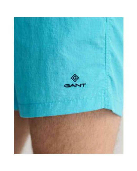 Pantalones cortos natación ligero acuado clásico Gant de hombre de color Blue