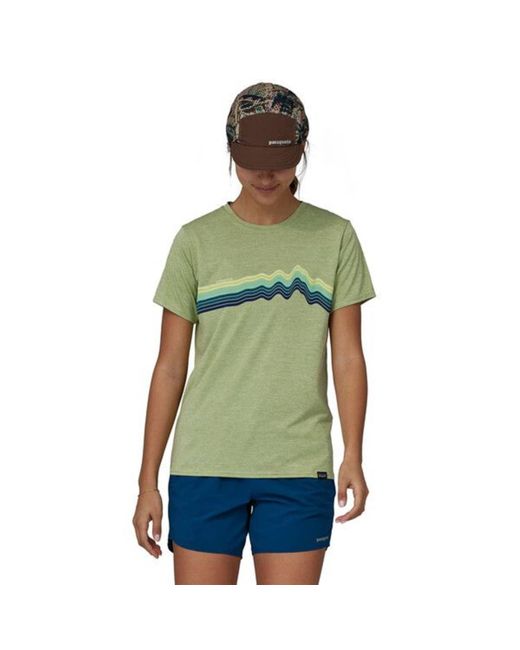 Patagonia T-shirt Cap Cool Daily Graphic Donna Salvia Green X-dye | Lyst