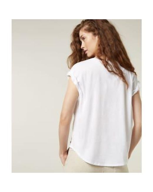 Le t-shirt en v blanc 10Days en coloris White