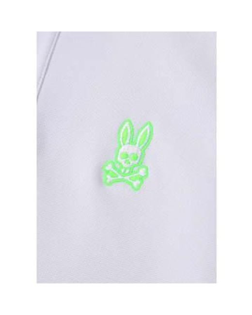 Psycho Bunny White S Chester Pique Polo Shirt for men