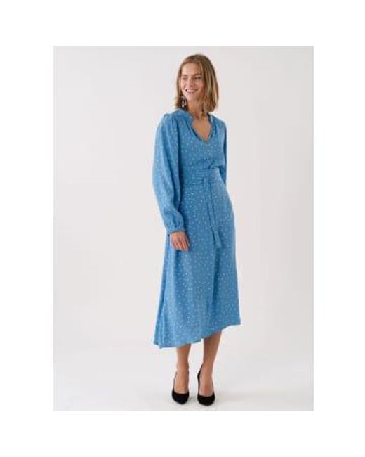 Lolly's Laundry Blue Parisll Midi Dress Xs