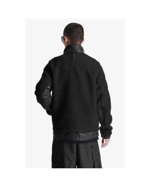 KRAKATAU Black Peebles Zip-up Sherpa Jacket Large for men