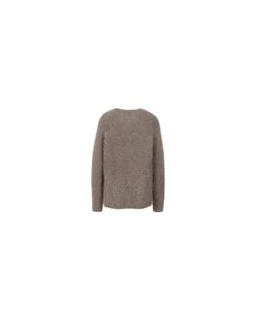 Riani Brown Mohair Crew Neck Jumper Col: 627 Jupiter, Size: L