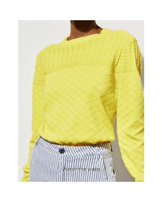 Le Mont St Michel Yellow Multi-fancy Knit Sweater Xs