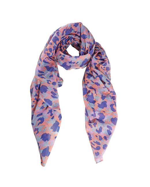 Écharpe à imprimé animal abstrait en coton corail lilas Miss Shorthair LTD  en coloris Violet | Lyst