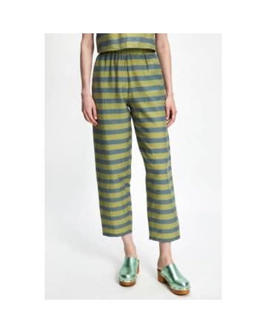 Rita Row Green Multi Striped Kronk Straight Pants