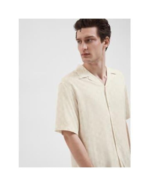 Vero Shirt in AOP Egret SELECTED pour homme en coloris Natural