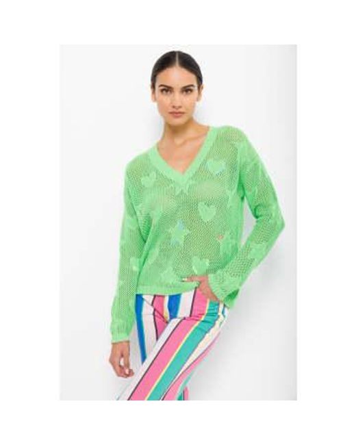 Lisa Todd Green Lime Crush Cotton Sweater Small