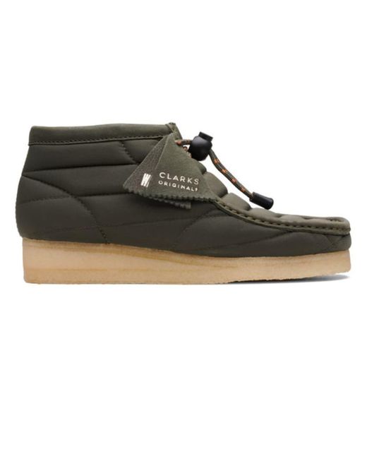 Clarks Wallabee Boot Khaki Quilted in Black for Men Lyst
