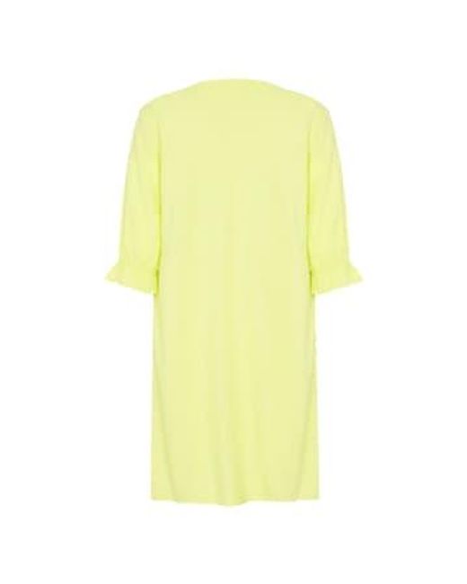 B.Young Yellow Falakka Shape Dress Sunny Lime 36