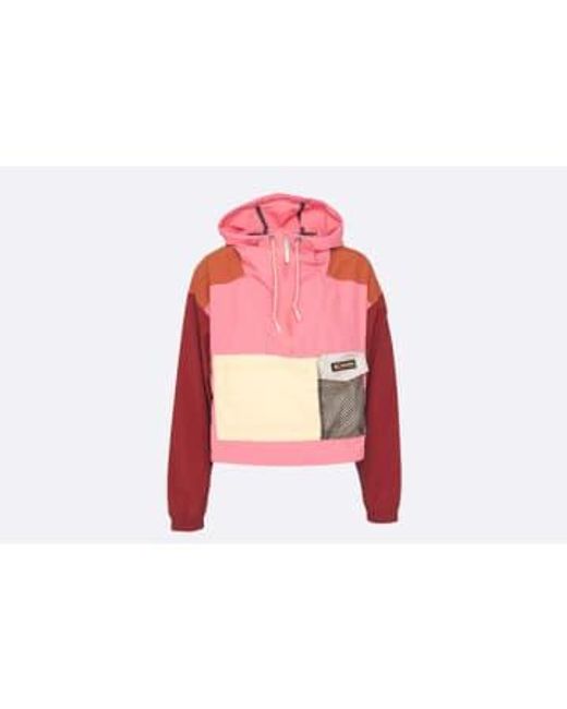 Columbia Pink Wmns Painted Peak Cropped Wind Jacket Agave