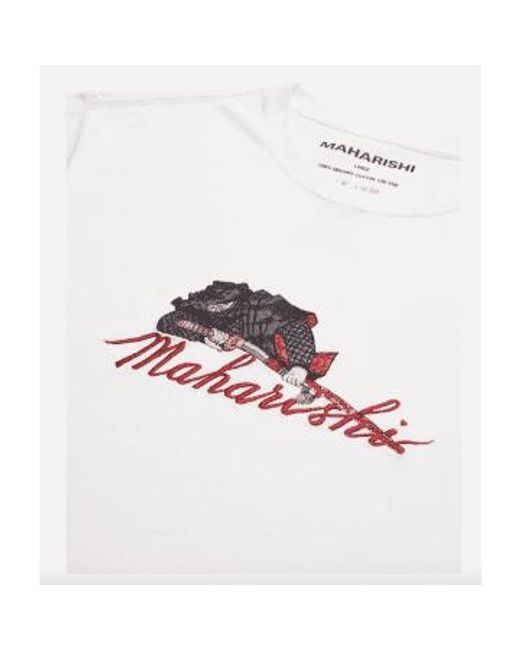 Maharishi White Embroidered T-shirt Xs