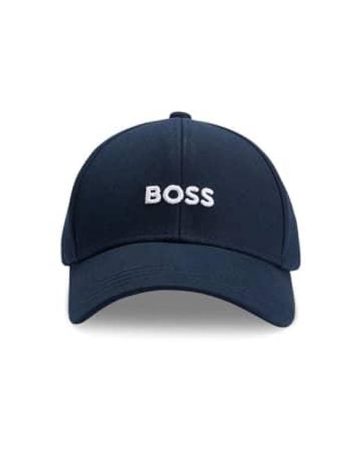 Boss Blue Zed Embroidered Cotton Cap for men