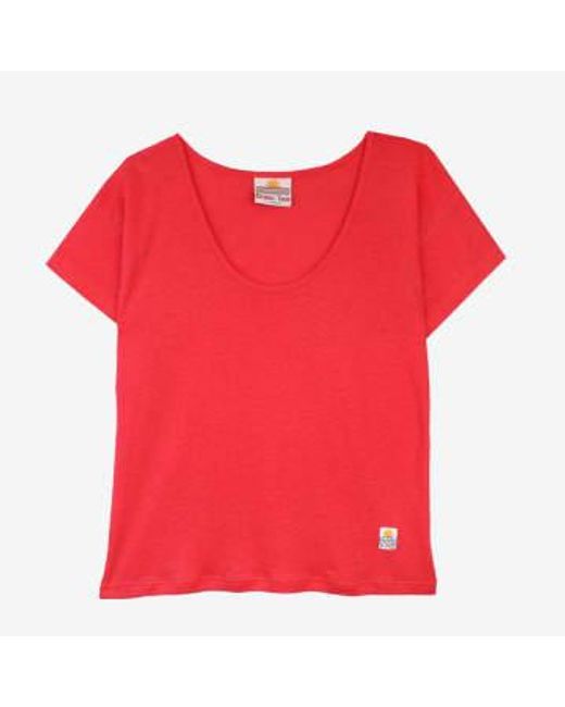 L.F.Markey Red Raspberry Square Cut Tee T-shirt 8