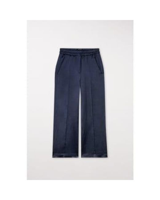 Pantalon court à taille élastiquée taille : 12, col : marine Luisa Cerano en coloris Blue
