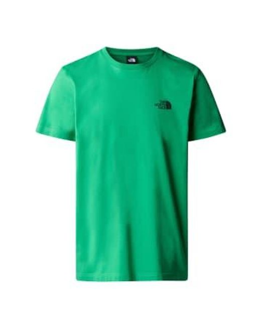 T Shirt Simple Dome di The North Face in Green da Uomo