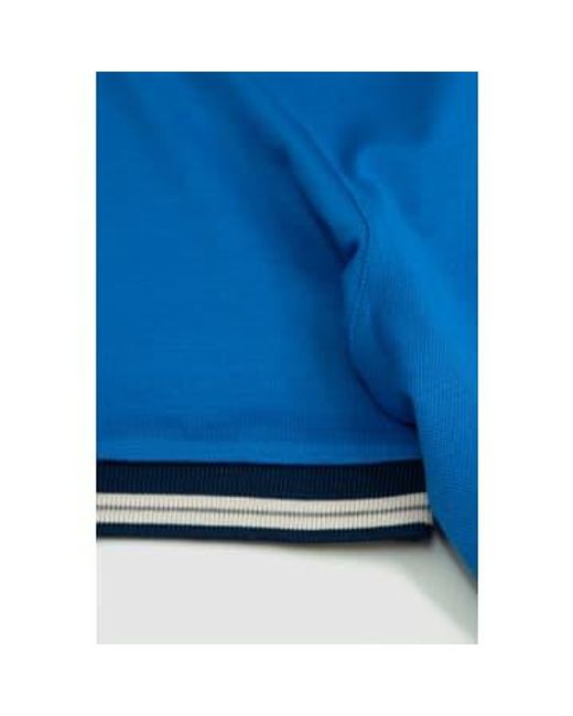 Gran Sasso Blue Scotland Thread Cotton Zipped Polo /navy/ecru 50 for men