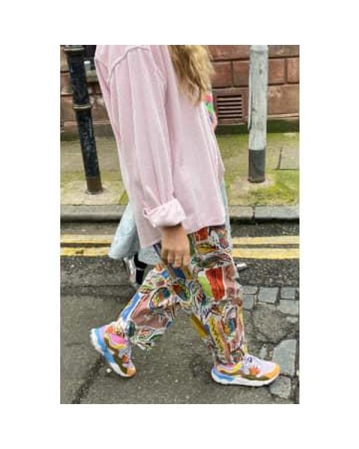 Pantalon Paisley peint à cordon Mega L.F.Markey en coloris Multicolor