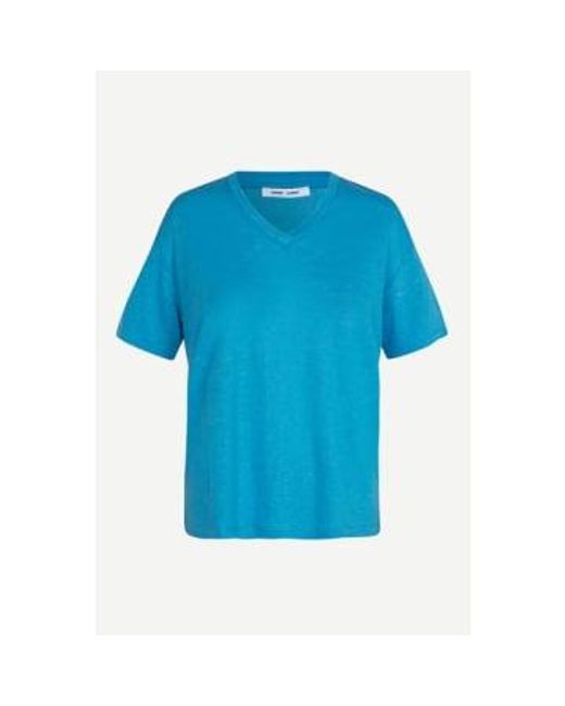 Samsøe & Samsøe Blue Saeli T-shirt for men