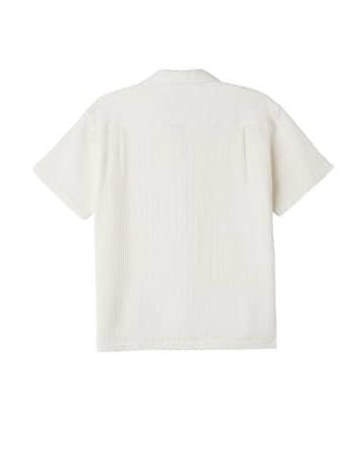 Balance Woven Shirt Unbleached di Obey in White da Uomo