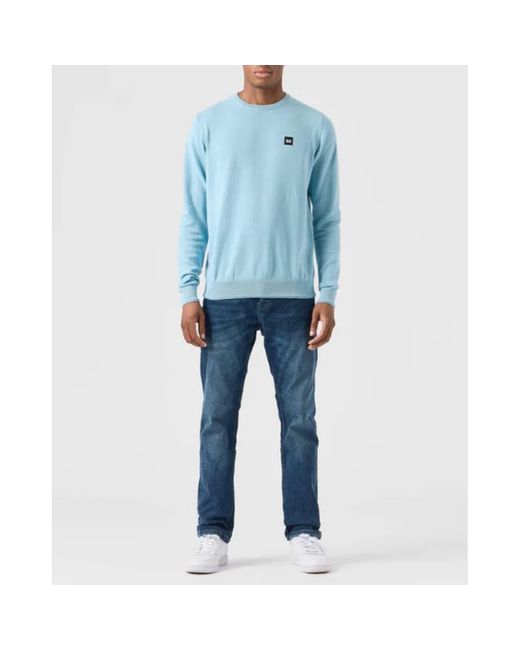Weekend Offender Solace Crew Neck Sweater in Blue for Men