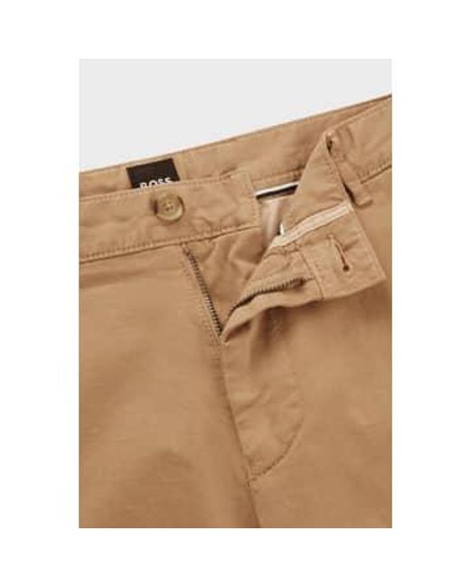 Boss Slice-short medium slim fit shorts in stretch cotton 50512524 260 in Natural für Herren
